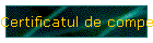 Certificatul de competenţe profesionale